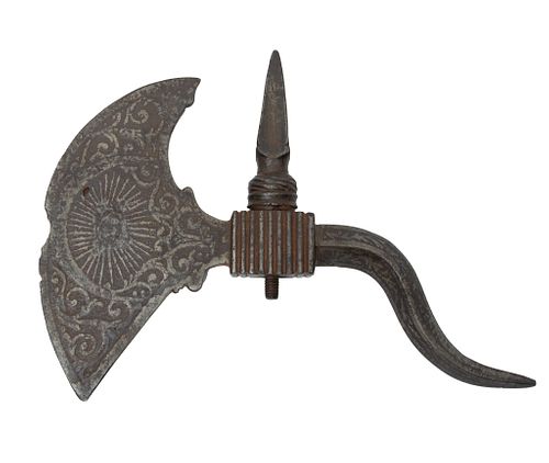 Persian Iron Axe Head, H 6.5'' L 8.75''