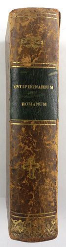 Antique Leather Bound Antiphonarium Romanum, Paris 1855