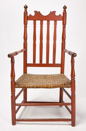 Red Bannister Back Arm Chair