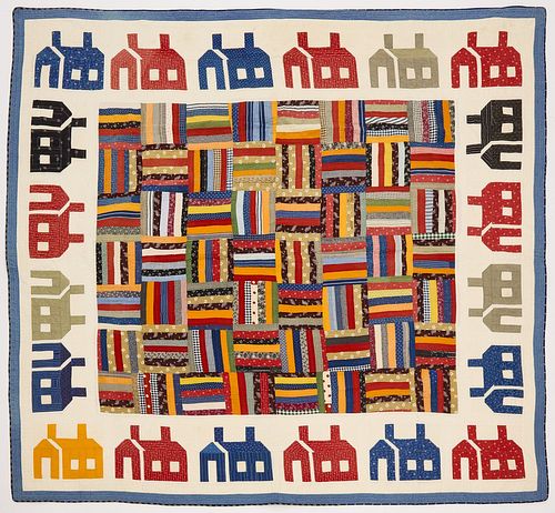 Multicolored House Quilt