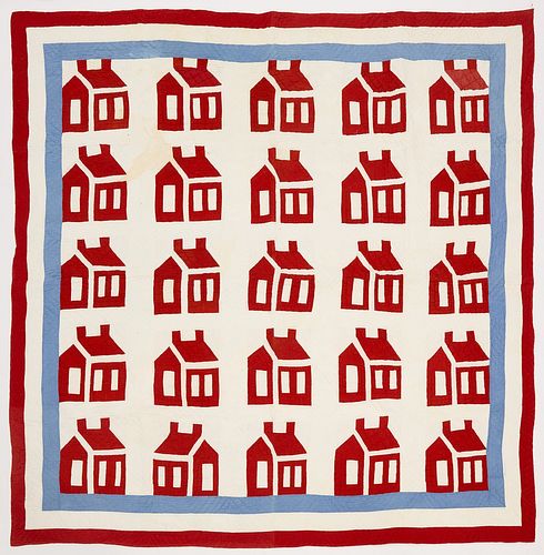 Red, White, and Blue House Quilt