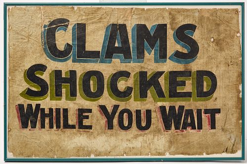 Clams Trade Sign