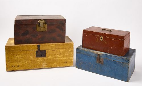 Four Painted Boxes