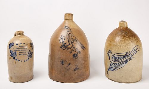 Three Stoneware Jars