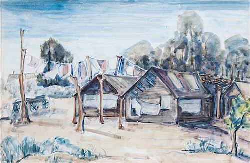Donna Miller, (Wisconsin, 1885-1967), Arizona Huts, 1937