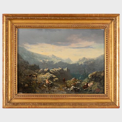 Constant Troyon (1810-1865): View in the Pyrenees