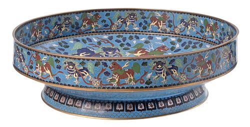 Chinese CloisonnÃ© Large Footed Bowl 