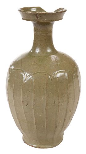 Korean Celadon Vase with Flared Rim