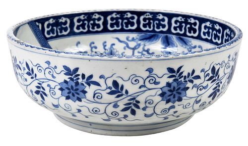 Chinese Underglaze Blue Porcelain Bowl with Pixiu