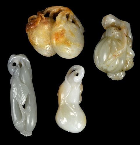 Group of Four Chinese Carved Jade Figures