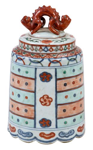 Chinese Enamel Decorated Porcelain Bell