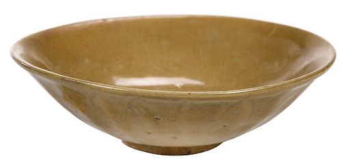 Chinese Celadon Lotus Design Earthenware Bowl
