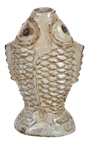 Chinese Double Fish Carved Flask
