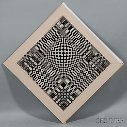 John Roy (American, 1930-2001)      Diamond-shaped Optical Abstraction