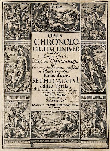 Calvisius, Sethus
Opus chronologicum ex auctoritate potissimum sacrae scripturae et historicum fide dignissimorum, ad motum l