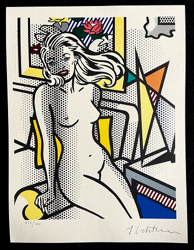 Roy Lichtenstein 'Nude In Yellow' 1986, Limited Edition Litograph