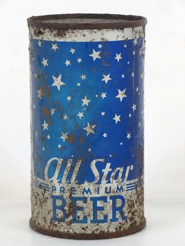 1936 All Star Premium Beer 12oz OI-15 12oz Opening Instruction Can Chicago Illinois