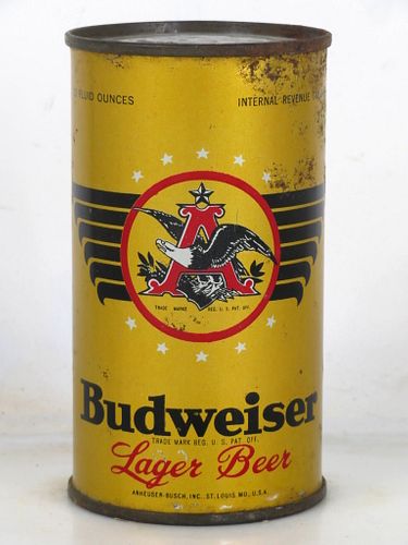 1948 Budweiser Lager Beer 12oz OI-161A 12oz Opening Instruction Can Saint Louis Missouri