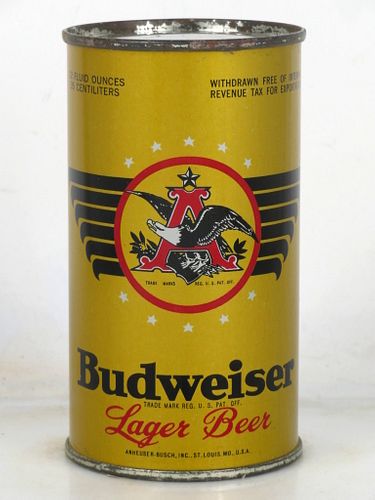 1946 Budweiser Lager Beer 12oz Unpictured. 12oz Opening Instruction Can Saint Louis Missouri