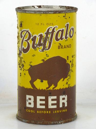 1937 Buffalo Beer 12oz OI-164 12oz Opening Instruction Can Sacramento California
