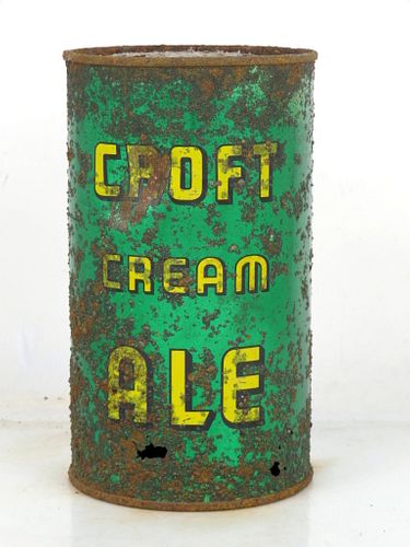 1940 Croft Cream Ale 32oz One Quart 206-01 32oz One Quart Flat Top Boston Massachusetts