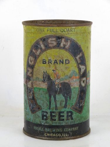 1941 English Lad Beer Quart Cone Top Can 208-02 Chicago Illinois