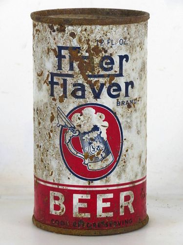 1950 Finer Flaver Beer 12oz 66-30 12oz Flat Top Los Angeles California
