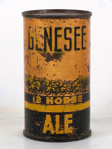 1938 Genesee 12 Horse Ale 12oz OI-321 12oz Opening Instruction Can Rochester New York