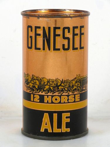 1947 Genesee 12 Horse Ale mpm 12oz OI-324 12oz Opening Instruction Can Rochester New York