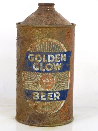 1938 Golden Glow Beer Quart Cone Top Can 211-05 Oakland California