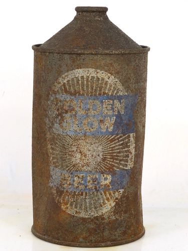 1938 Golden Glow Beer Quart Cone Top Can 211-03 Oakland California