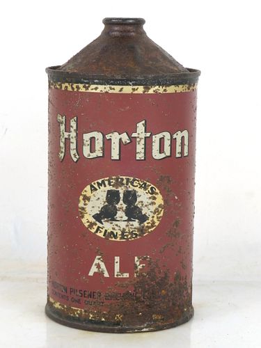 1940 Horton Ale Quart Cone Top Can 212-08 Ridgewood New York