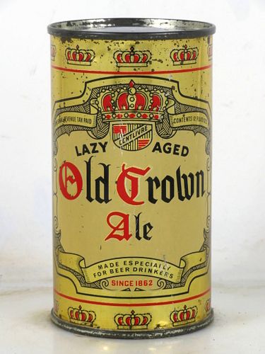 1947 Old Crown Ale 12oz OI-587 12oz Opening Instruction Can Fort Wayne Indiana