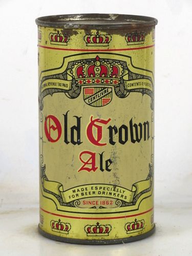 1938 Old Crown Ale 12oz OI-586 12oz Opening Instruction Can Fort Wayne Indiana