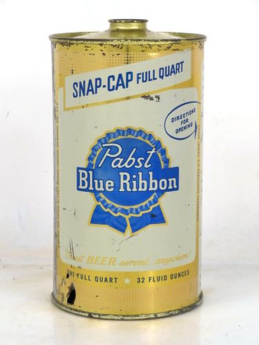 1956 Pabst Blue Ribbon Beer (former lamp) 32oz One Quart 217-03 Milwaukee Wisconsin