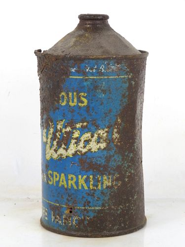 1941 Utica Club Sparkling Ale Quart Cone Top Can Unpictured Utica New York