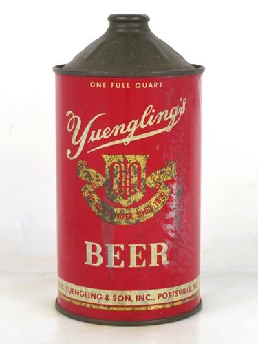 1947 Yuengling Beer Quart Cone Top Can 221-04b Pottsville Pennsylvania