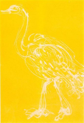 Misch Kohn, (American, 1916-2002), White Bird and Ostrich (two works)