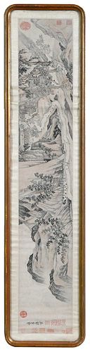 Framed Chinese Scroll Painting, Manner of Tang Yin