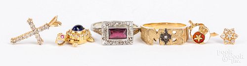 14K gold, diamond, and gemstone jewelry