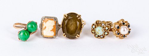 14K gold and gemstone rings