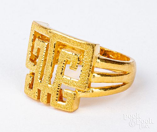 Chinese fine gold ring