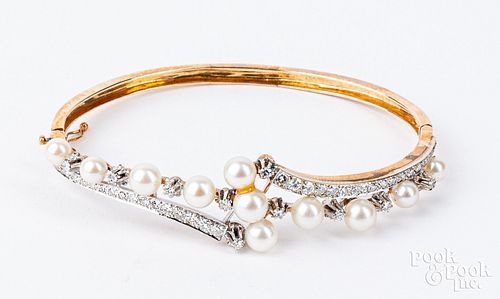14K white and yellow gold bracelet