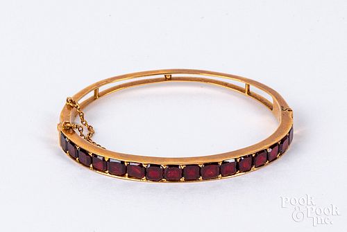 14K rose gold and gemstone bracelet