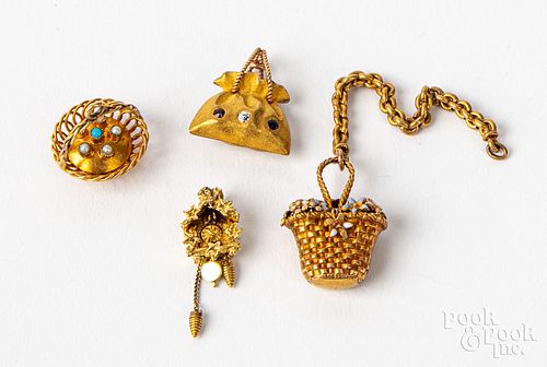 14K gold charms