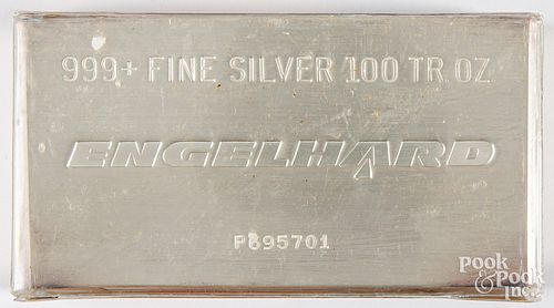 Engelhard 100 ozt. fine silver ingot