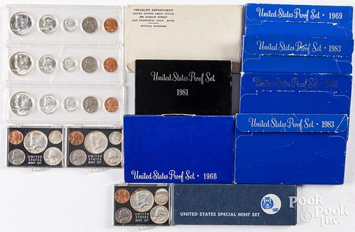 US coin sets, including six 1964 year sets