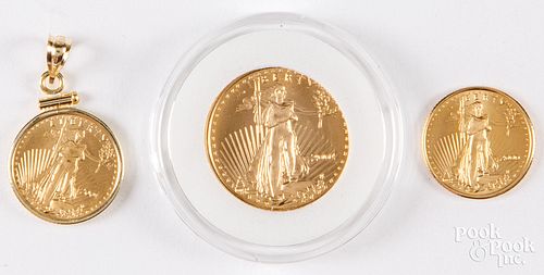 Liberty Eagle .25 ozt. fine gold coin, etc.