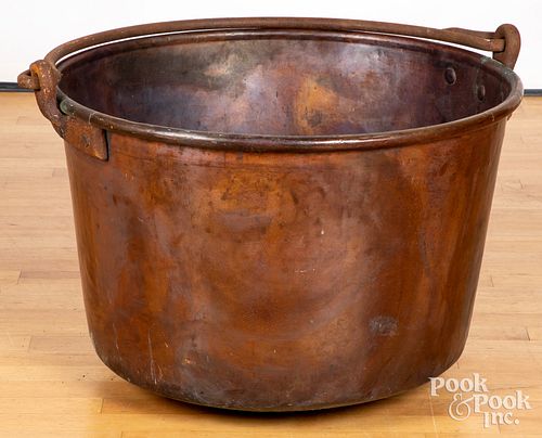 Pennsylvania copper apple butter kettle, 19th c.