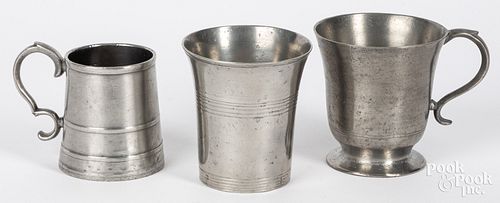 Three pieces of pewter